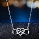 Collier pour femmes avec cœur et infini D357 4