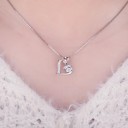 Collier pour femmes avec cœurs et cristal 2