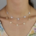 Collier pour femmes avec des cœurs G589 1