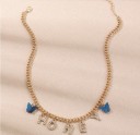 Collier pour femmes avec inscription et papillons 3