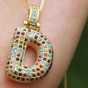 Collier pour femmes avec la lettre de l'alphabet D352 8