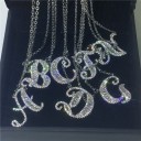 Collier pour femmes avec lettres de l'alphabet M37 1