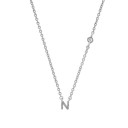 Collier pour femmes avec lettres de l'alphabet M99 N