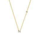 Collier pour femmes avec lettres de l'alphabet M99 N
