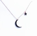 Collier pour femmes avec lune et étoile G580 1