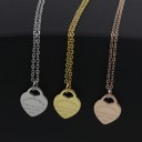 Collier pour femmes avec pendentif en forme de cœur D179 2