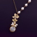 Collier pour femmes avec perles et fleurs 2