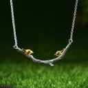 Collier pour femmes branche avec oiseaux 1