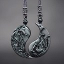Collier pour homme avec dragon 2 pièces 1