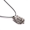 Collier pour homme avec loup D319 4