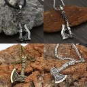 Collier pour homme avec pendentif hache 1