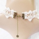 Collier ras du cou en dentelle pour femmes avec perles 6