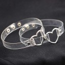 Collier ras du cou transparent avec un cœur 2