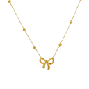 Collier subtil en acier inoxydable avec motif de nœud en titane Design moderne Bijoux tendance pour femmes et filles Accessoire élégant 1