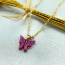 Collier torsadé pour femme avec papillon 8