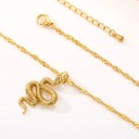 Collier torsadé pour femme avec serpent 3