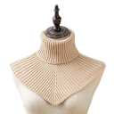 Collo finto per donne maglia a collo alto in cotone Accessorio moda invernale Caldo e confortevole Protettore per il collo Collo stiloso sotto cappotto e maglione 6