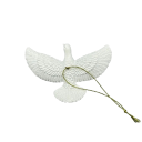Colombe décoration 9 x 6 cm Résine Élément décoratif 1
