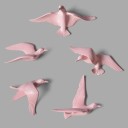 Colombe decorative da parete 5 pz 8