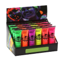 Colori fluorescenti UV per corpo e viso Colori neon professionali 25 ml Set di colori per viso 24 pezzi Trucco di Halloween 2