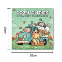 Coloriages avec des animaux illustrations adorables 20 x 20 cm livre de dessin version verte pour enfants et adultes coloriage créatif 3