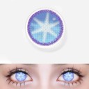 Colour Contact Lenses Blue and Pink Soft Hydrogel Star Pattern Diameter 14.5 mm 6-Month for Daily Wear 1