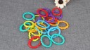 Colourful Connecting Rings for Babies 24 pcs Teething Toys with Various Surface Textures For Gum Massage During the Growth of First Teeth Plastic ABS 4