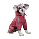Colourful Dog Raincoat with Hood and Reflective Elements Size M Fastened with Three Press Studs Protection Against Rain and Wind for Small Dogs 6