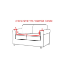 Colourful Elastic Sofa Cover 145–180 cm Jacquard Cover for Two-Seater Living Room Non-Slip Washable 16