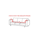 Colourful Elastic Sofa Cover 185–230 cm Jacquard Cover for Three-Seater Living Room Non-Slip Washable 15