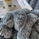 Colourful Fluffy Blanket with Wide Stripes 150 x 200 cm Multifunctional Blanket Throw Bedspread 9