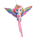 Colourful Flying Kite in the Shape of a Horse with Rainbow Wings Lightweight Polyester Kite for Children and Adults Fun for Windy Days Outdoors 1