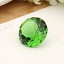 Colourful Glass Paperweight in the Shape of a Diamond 4 cm Decorative Cut Crystal Ornament Gift Wedding Christmas Decoration Gem 4