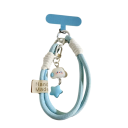 Colourful Mobile Strap Short Wrist Strap Phone Lanyard with Cloud and Star Charms Camera Chain Keyring 3