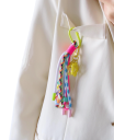 Colourful Phone Pendant with Carabiner Decorative Cord for Mobile Keys Handbag Fashion Tassel Pendant with Beads 8
