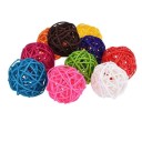 Colourful Rattan Balls for Birds 10 pcs 3