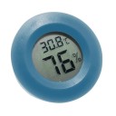 Colourful Round Digital Thermometer and Hygrometer 45 mm Diameter LCD Display with Battery Compact Design for Boxes Accuracy Humidity 4