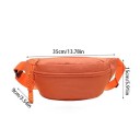 Colourful Women's Waist Bag 35 x 15 x 9 cm Waterproof Shoulder Bag Crescent Shape Large Capacity Travel Zip Bag Crossbody Style 6