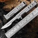 Coltello a scalpello pieghevole in titanio 13,4 cm con 10 lame di ricambio Strumento di taglio preciso Coltello hobby Lavori artigianali Modellismo Equipaggiamento EDC 3