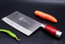 Coltello da cucina cinese per verdure e carne Lama larga in acciaio al carbonio Lunghezza della lama 19 cm Lunghezza totale 30 cm Foro 1