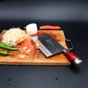 Coltello da cucina cinese per verdure e carne Lama larga in acciaio al carbonio Lunghezza della lama 19 cm Lunghezza totale 30 cm Foro 7