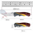 Coltello pieghevole in acciaio inox 16 cm Lama pieghevole con blocco Coltello leggero per uso quotidiano Campeggio Escursionismo Sopravvivenza 2