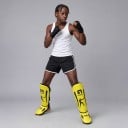 Combat Shin Guards with Instep Protection Size S Two Velcro Straps Boxing Leg Protectors for Boxing and Martial Arts 8