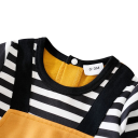 Combinaison enfant unisexe à manches longues et pantalons imprimé zèbre avec bretelles dessinées et crinière 3D col rond en polyester 6