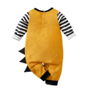 Combinaison enfant unisexe à manches longues et pantalons imprimé zèbre avec bretelles dessinées et crinière 3D col rond en polyester 2