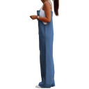 Combinaison Femme Unie Pantalons Larges Bretelles Fines Polyester Léger Tenue d'Été Coupe Ample Vêtements Élégants pour Femmes 2