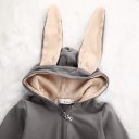 Combinaison pour bébé avec oreilles de lapin - Grise 7