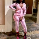 Combinaison rayée pour femmes A2067 1