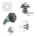 Combination Cam Lock for Cabinet 20 mm 3-Digit Code Keyless for Furniture, Mailboxes and Doors Thickness 1–13 mm 3
