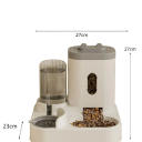 Comedero automático para gatos con dispensador de agua de 2 l Dos depósitos Cuenco de acero inoxidable Gran capacidad de alimentación y bebida Fácil mantenimiento Base estable 4